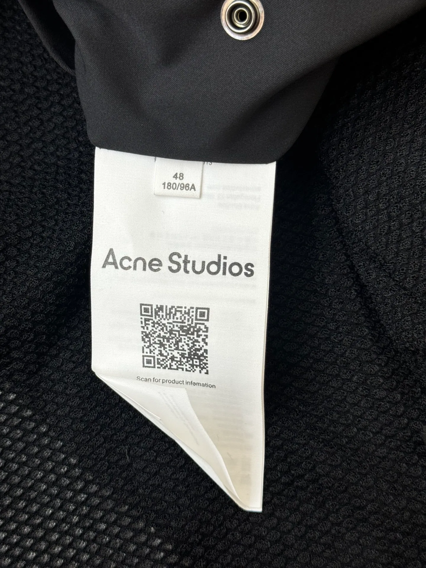 Acne Studios 26SS technical fabric logo embroidered loose jacket size 46/48/50/72